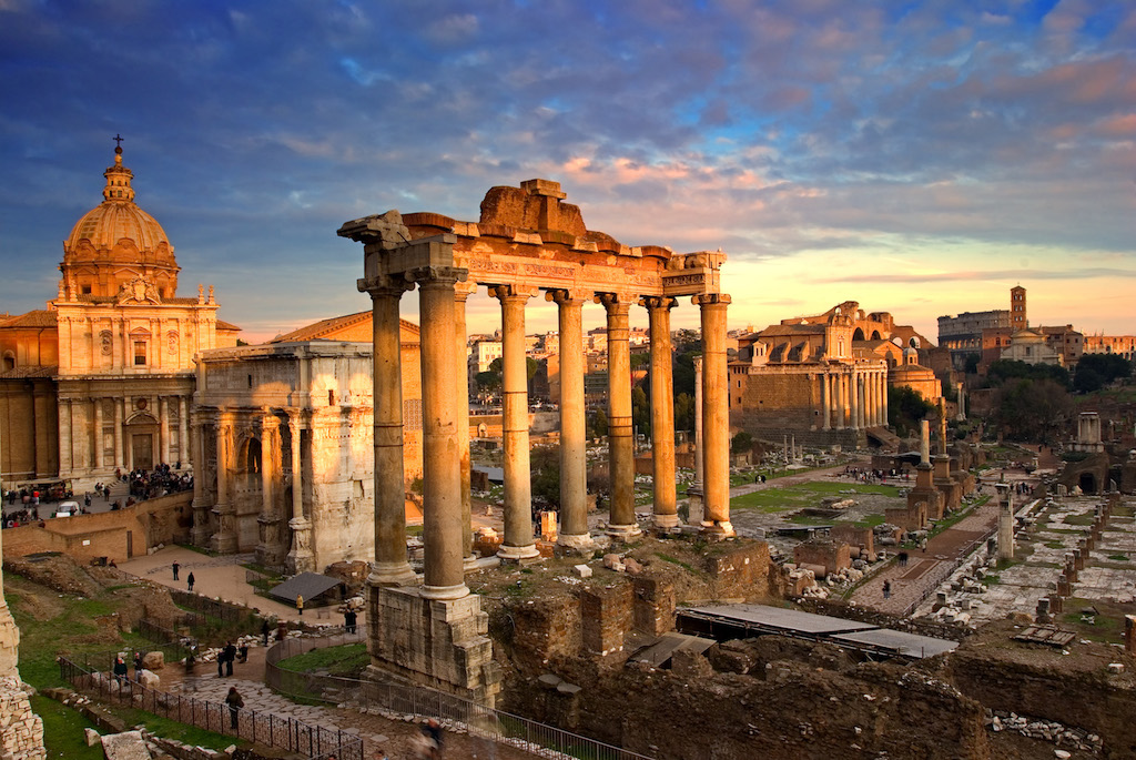 roman forum ancient ruins in Rome, Italy