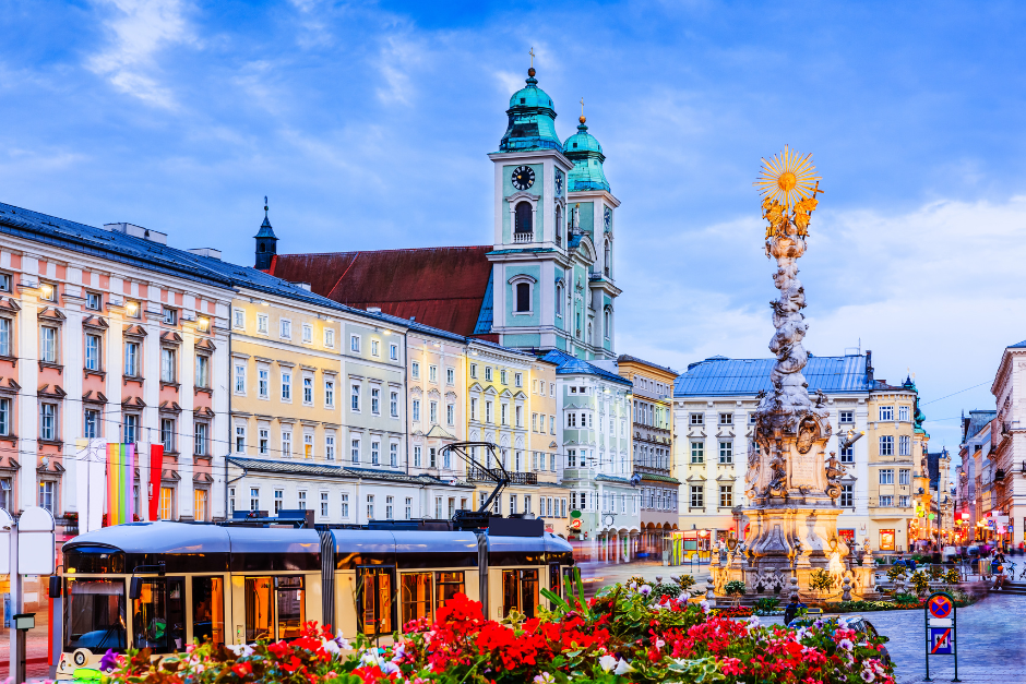 Linz, Austria - Holy Trinity Column on the Main Square