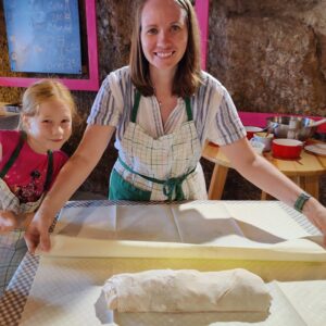 woman cooking in Salzburg strudel class
