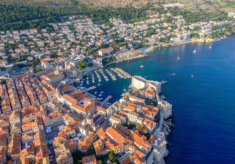 croatian city dubrovnik aerial view