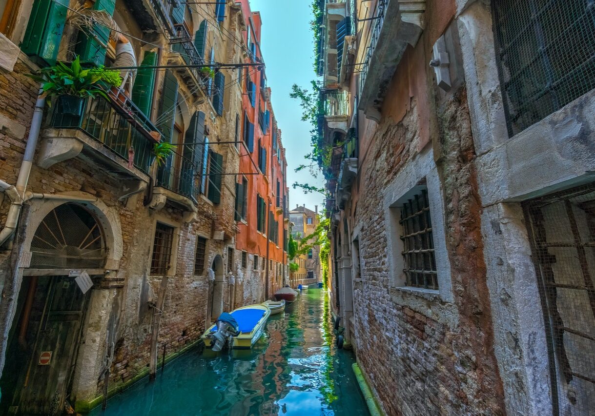 Venetian canals in Venice, Italy