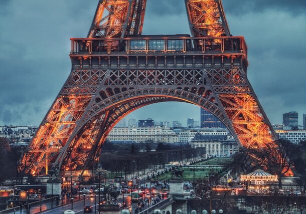 base of eiffel tower, Paris France